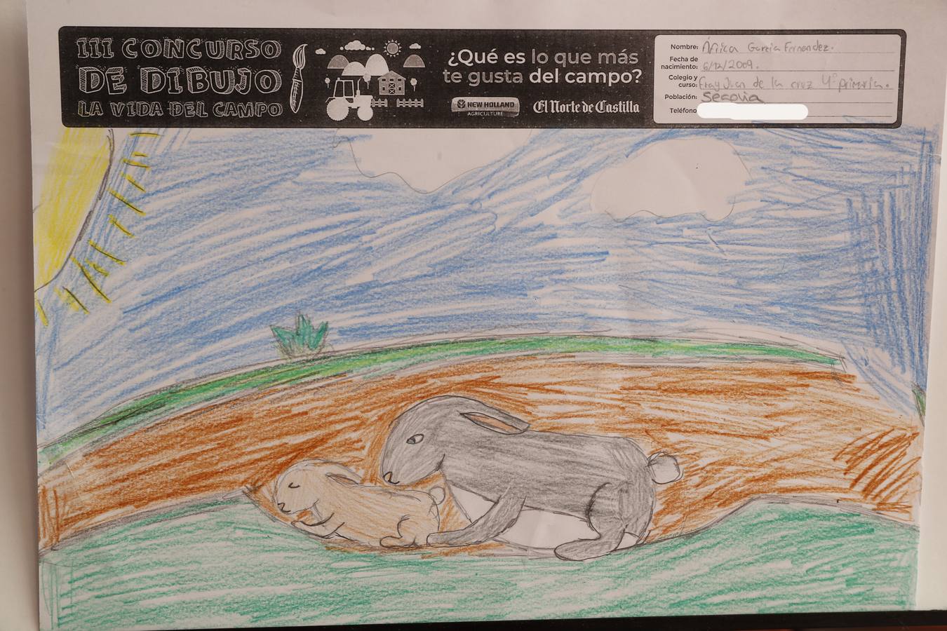 Fotos: Trabajos de 4º de Primaria en la modalidad de dibujo del III Concurso de Dibujo y Cómic &#039;La vida del campo&#039;