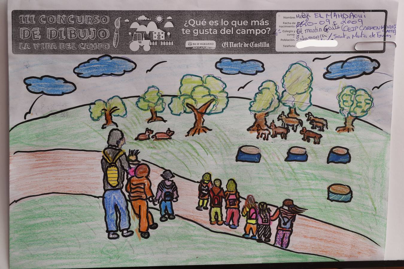 Fotos: Trabajos de 4º de Primaria en la modalidad de dibujo del III Concurso de Dibujo y Cómic &#039;La vida del campo&#039;