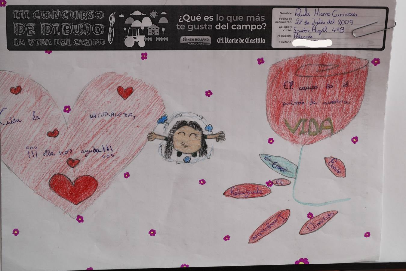 Fotos: Trabajos de 4º de Primaria en la modalidad de dibujo del III Concurso de Dibujo y Cómic &#039;La vida del campo&#039;