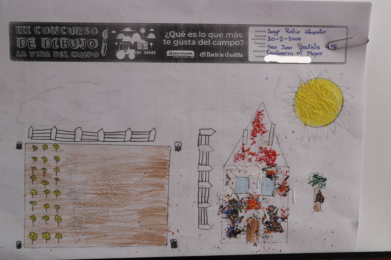 Fotos: Trabajos de 4º de Primaria en la modalidad de dibujo del III Concurso de Dibujo y Cómic &#039;La vida del campo&#039;