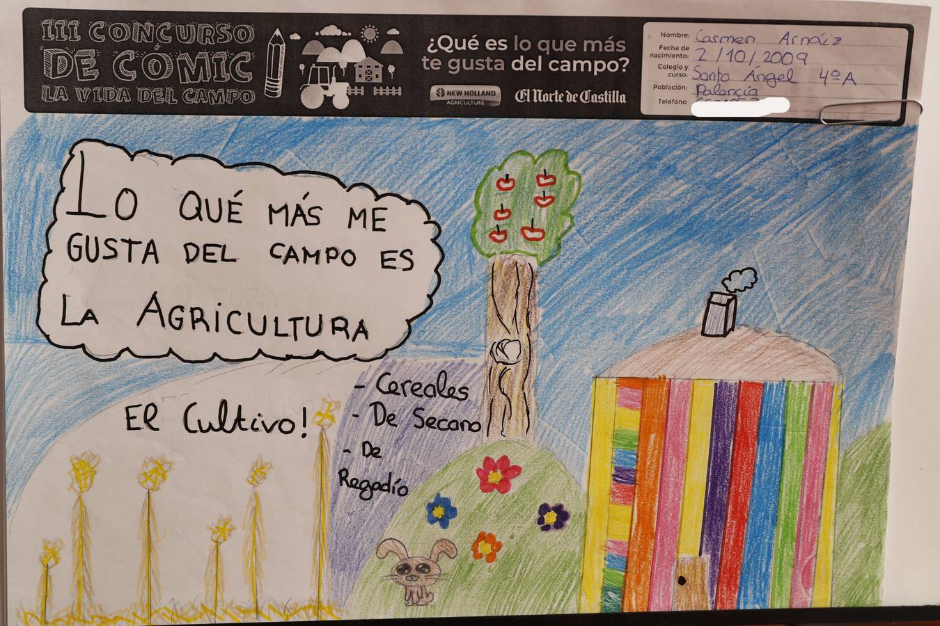 Fotos: Trabajos de 4º de Primaria en la modalidad de dibujo del III Concurso de Dibujo y Cómic &#039;La vida del campo&#039;