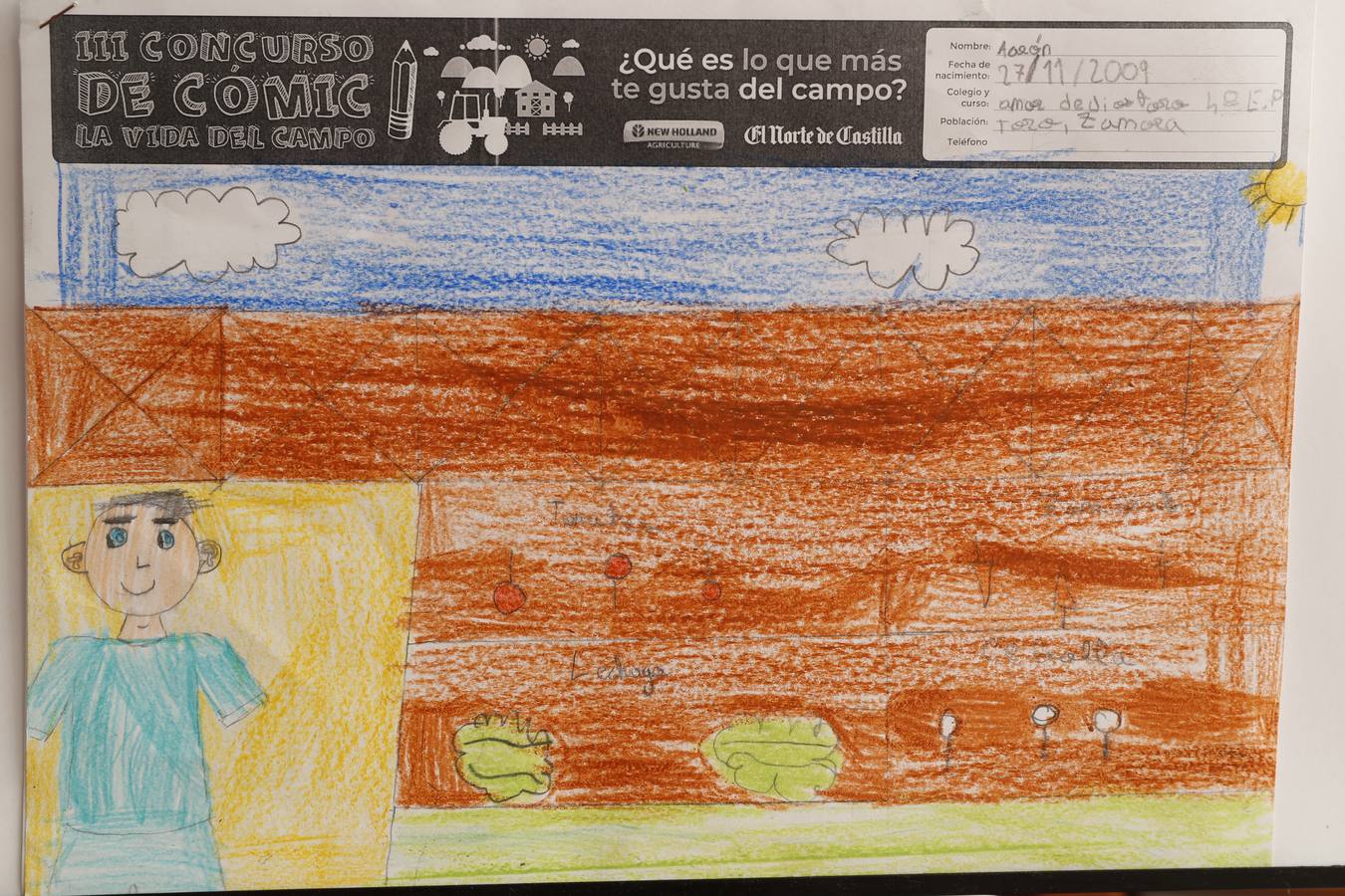 Fotos: Trabajos de 4º de Primaria en la modalidad de dibujo del III Concurso de Dibujo y Cómic &#039;La vida del campo&#039;