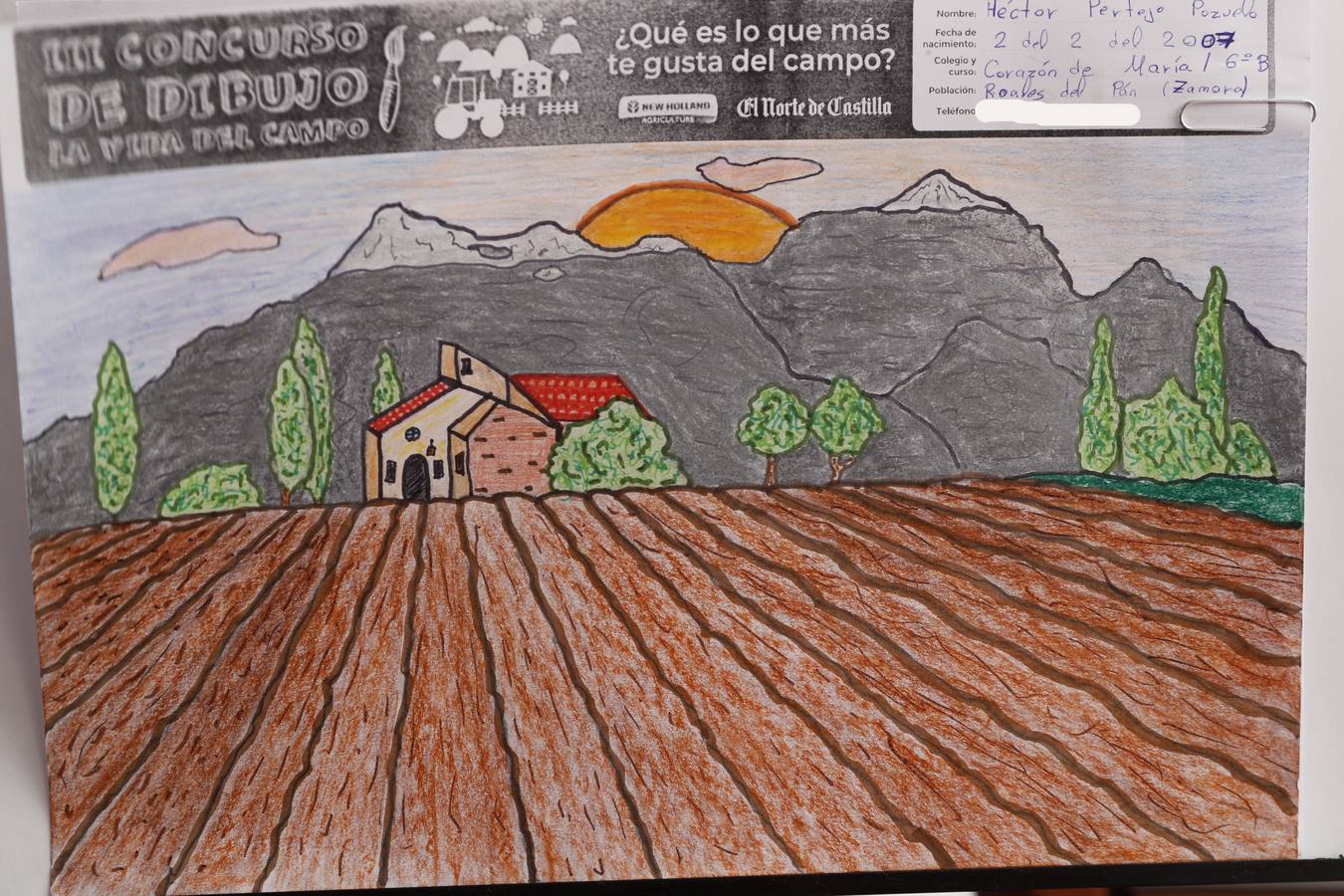 Fotos: Trabajos de 6º de Primaria en la modalidad de dibujo del III Concurso de Dibujo y Cómic &#039;La vida del campo&#039;