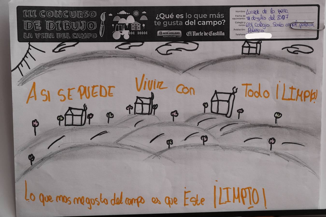 Fotos: Trabajos de 6º de Primaria en la modalidad de dibujo del III Concurso de Dibujo y Cómic &#039;La vida del campo&#039;