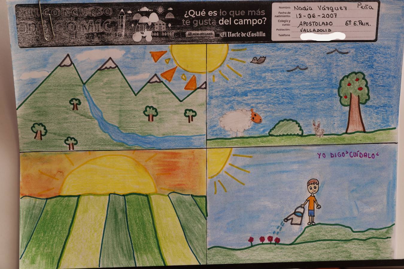 Fotos: Trabajos de 6º de Primaria en la modalidad de dibujo del III Concurso de Dibujo y Cómic &#039;La vida del campo&#039;