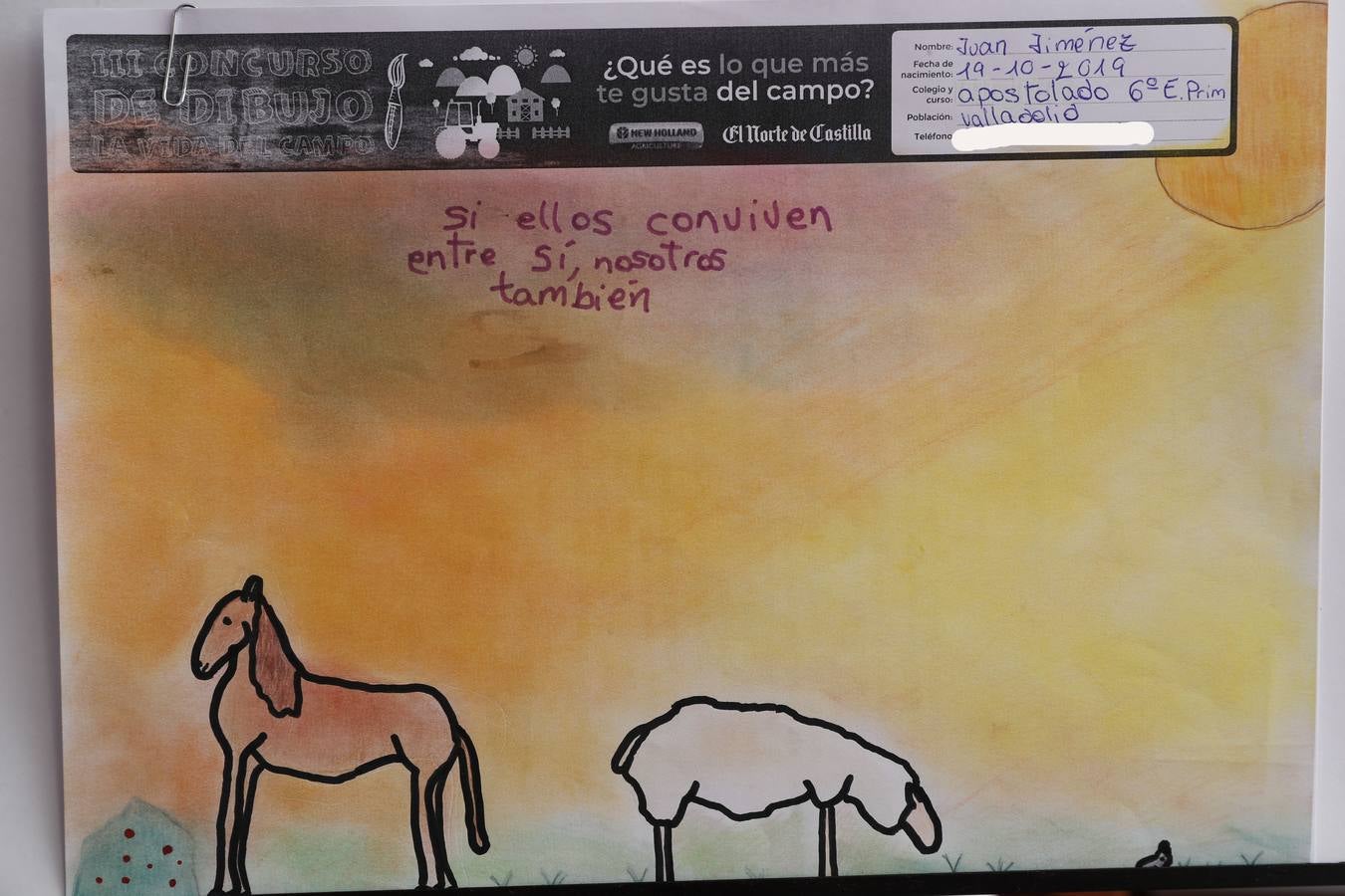 Fotos: Trabajos de 6º de Primaria en la modalidad de dibujo del III Concurso de Dibujo y Cómic &#039;La vida del campo&#039;