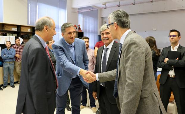 Momento previo al acto en la Universidad de León.