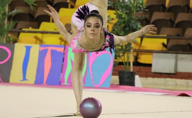 Galería. Olatz Rodríguez, durante uno de sus ejercicios.