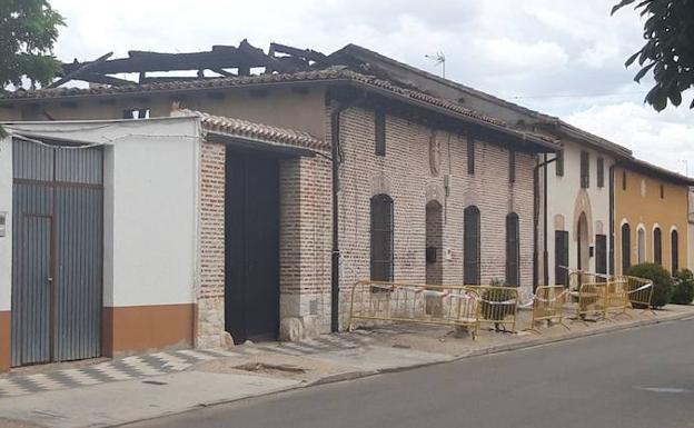 La casa, tras el incendio.