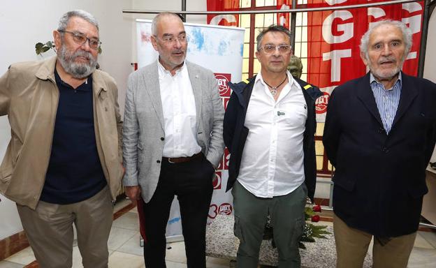 Cándido Méndez, Evelio Angulo, Enrique Reguero y Demetrio Madrid. 