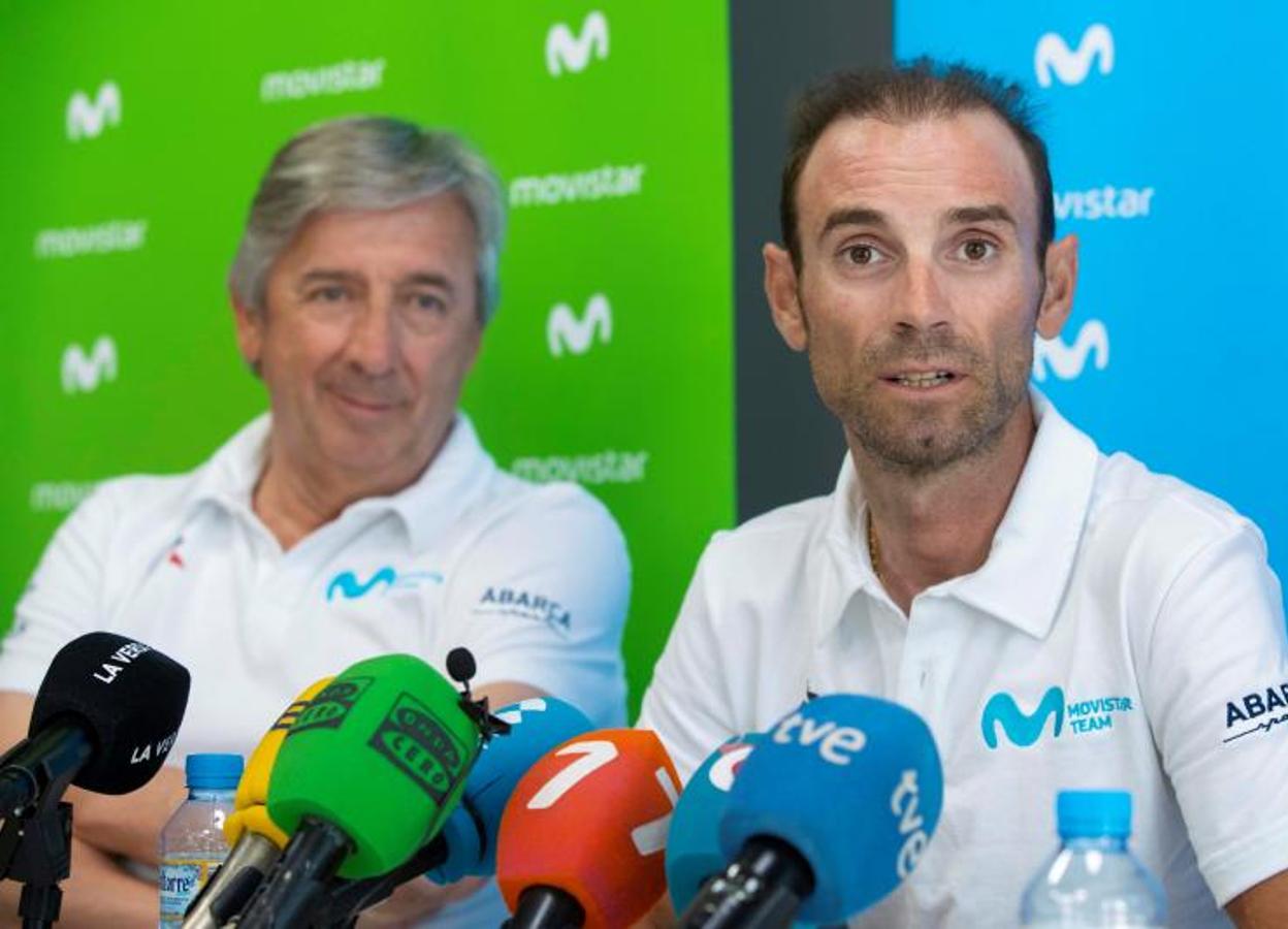 Alejandro Valverde, junto a Eusebio Unzué. 