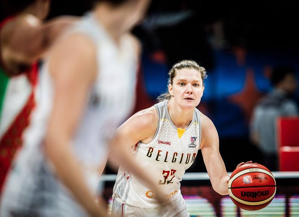 La jugadora del Embutidos Pajariel Bembibre en el Eurobasket. 