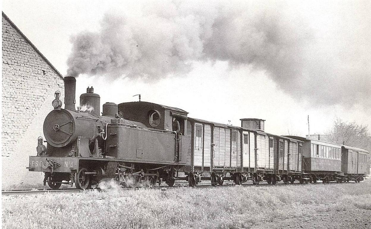 El llamado 'Tren Burra', en una fotografía de la época. 