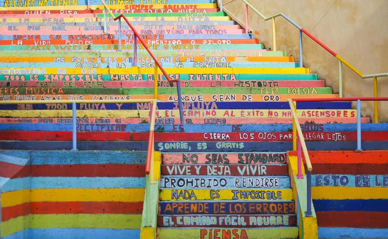 Imagen de la Escalera de la Vida de León. 