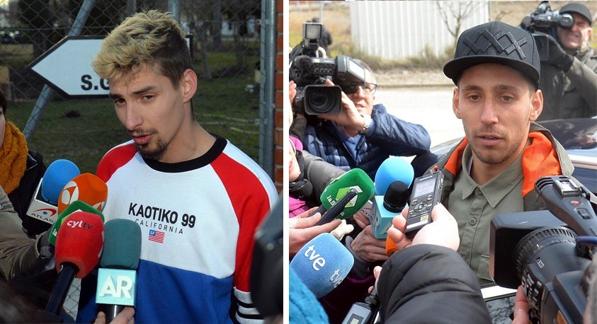 Lucho y Viti, a su salida de prisión. 