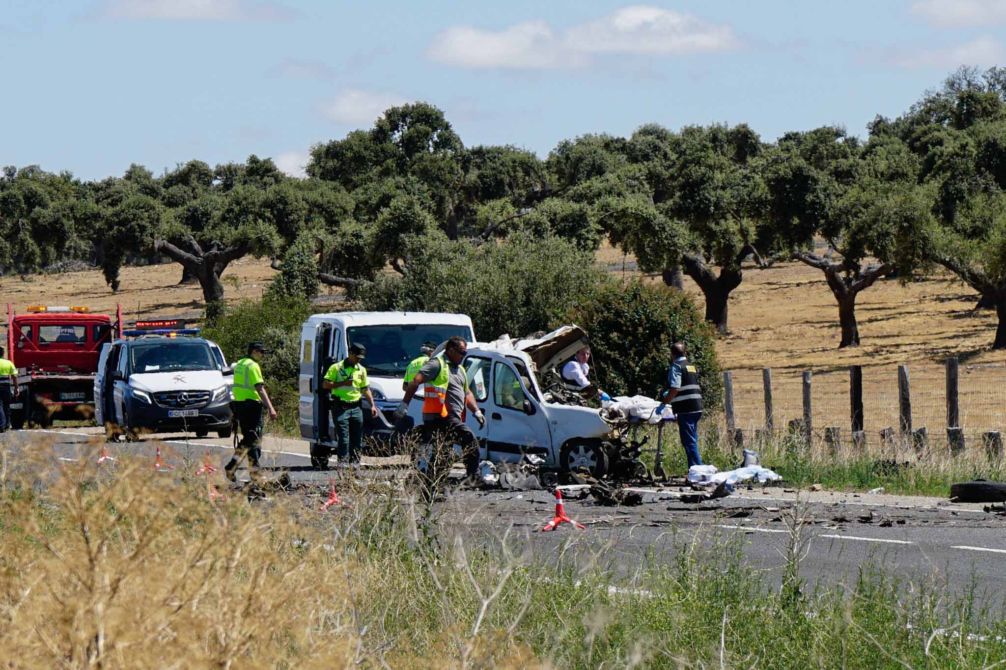 El vehículo en el que viajaba el fallecido quedó completamente destrozado