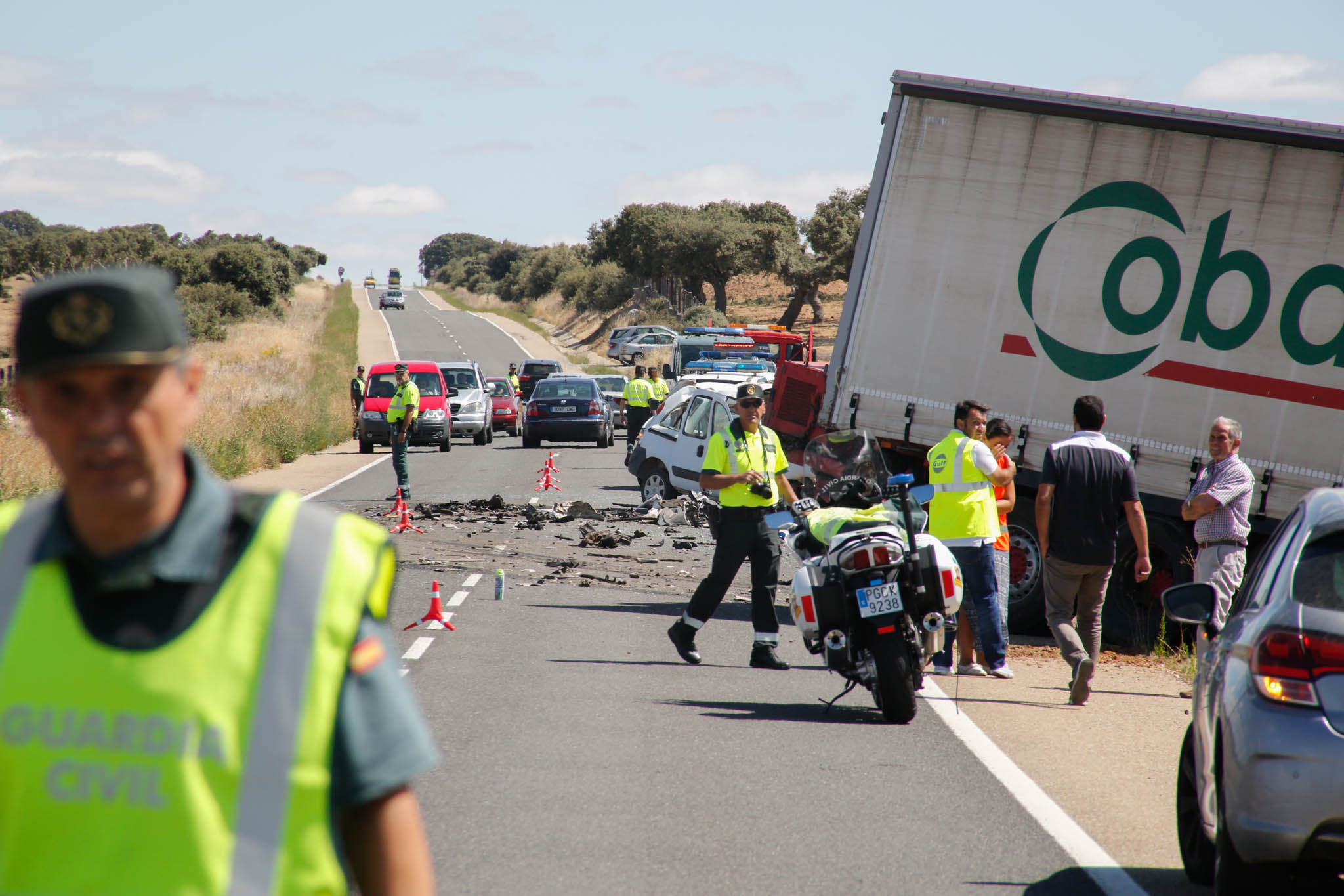 El vehículo en el que viajaba el fallecido quedó completamente destrozado