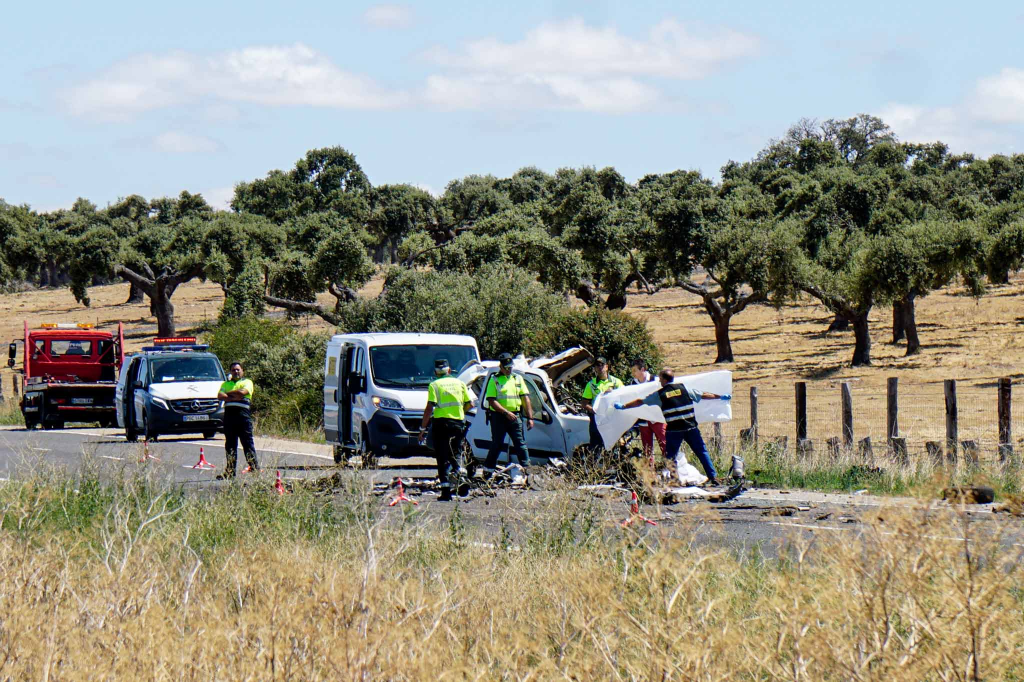 El vehículo en el que viajaba el fallecido quedó completamente destrozado