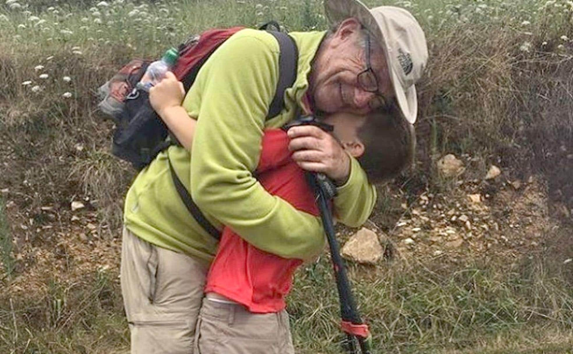 Santi y Jaime en el Camino de Santiago.