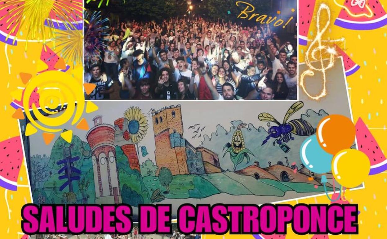 Cartel de las fiestas de Saludes de Castroponce.