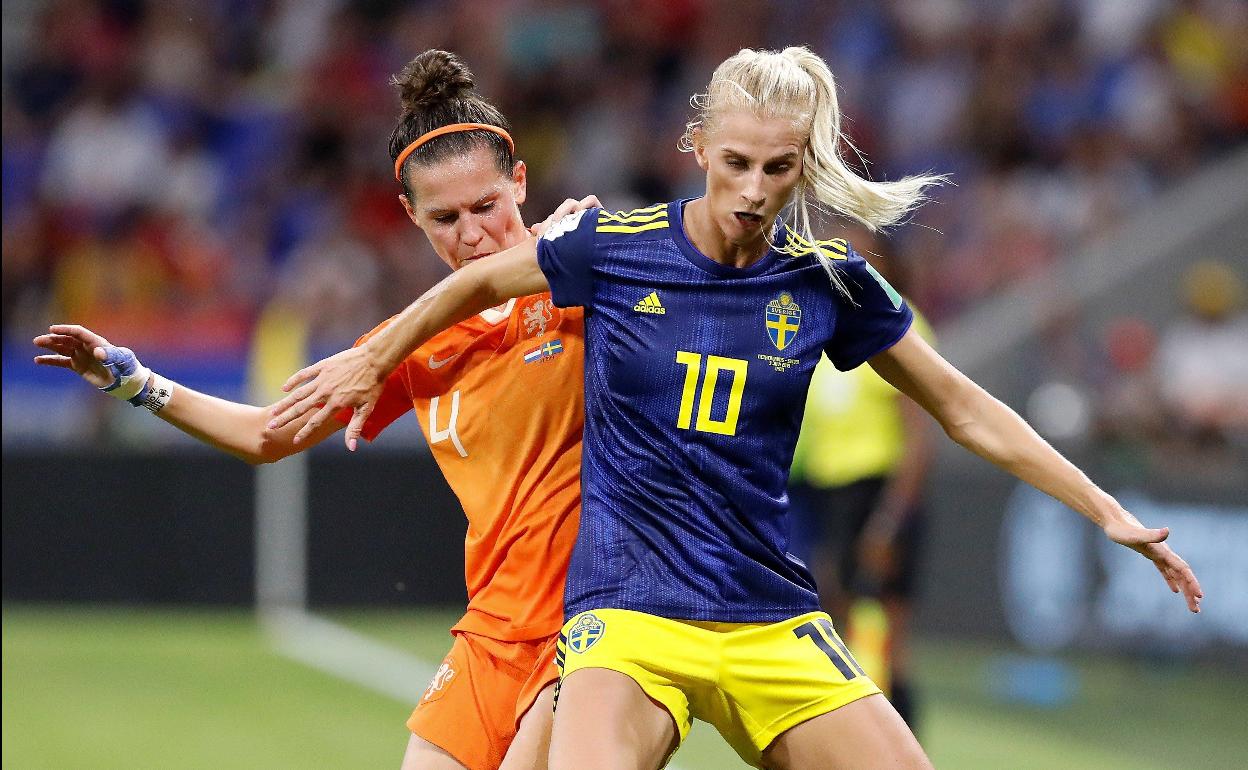 La delantera sueca Sofia Jakobsson, durante el pasado Mundial de Francia.