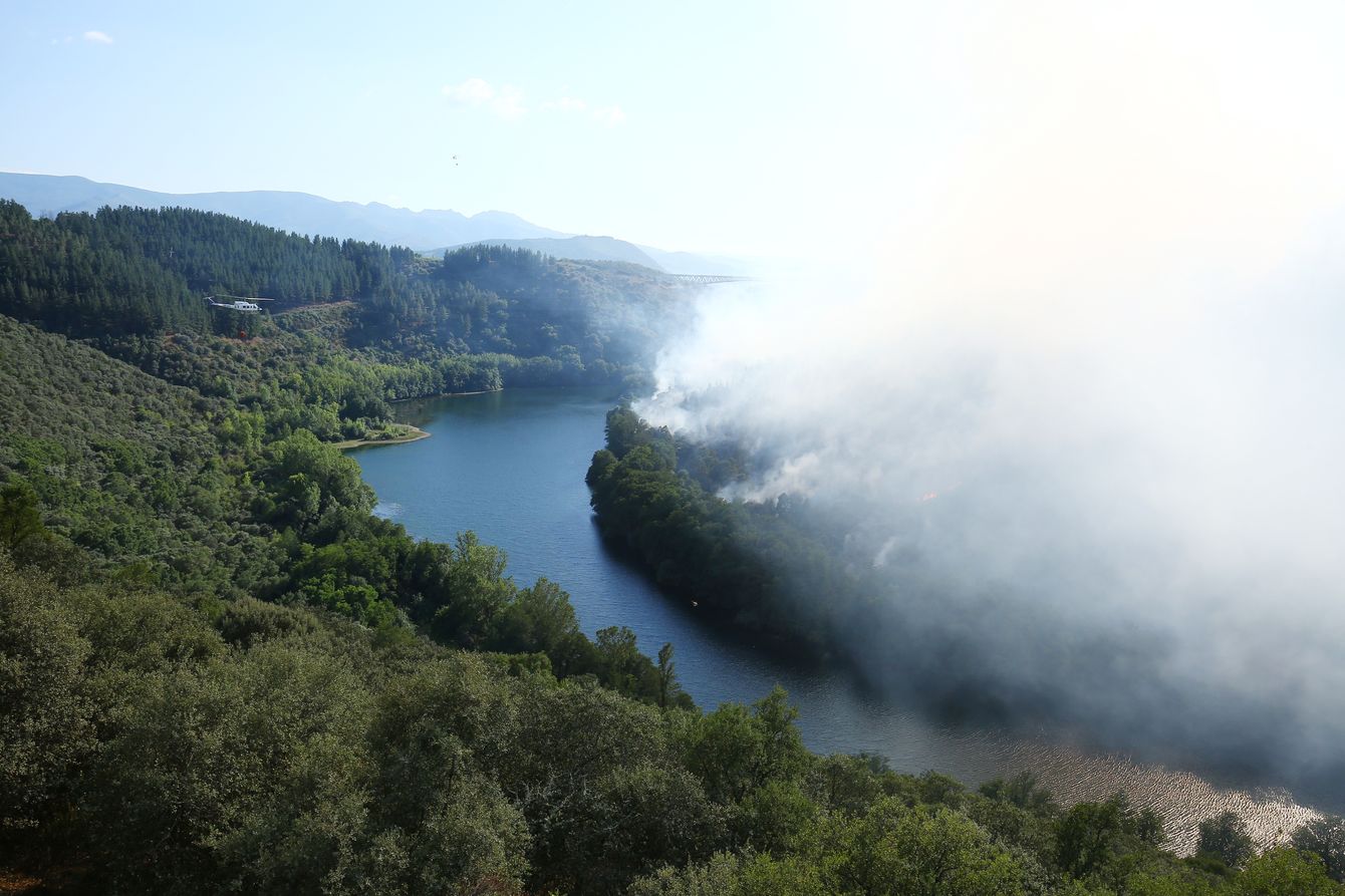 Imagen del área del incendio.