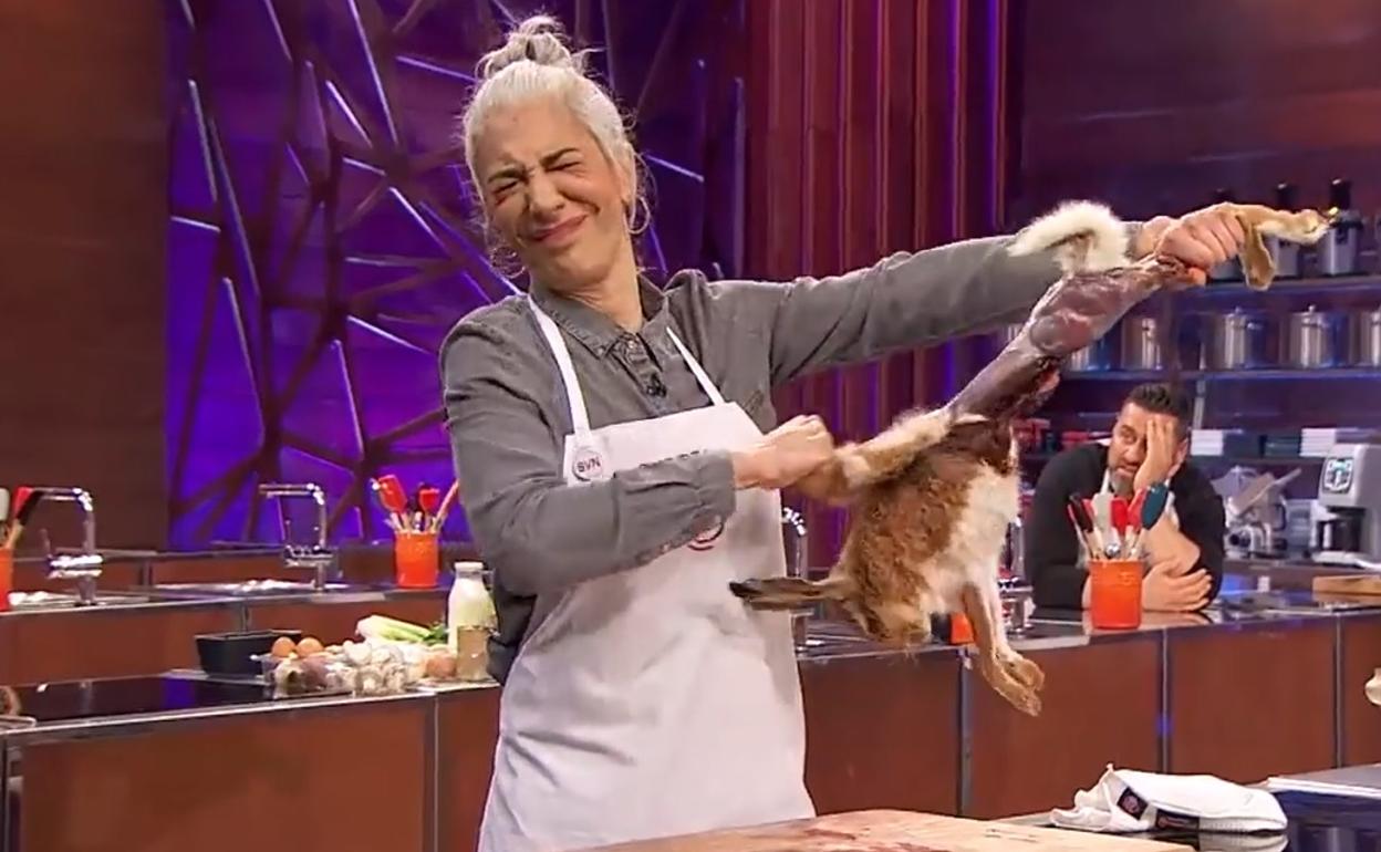 Teresa concursa en Masterchef. 