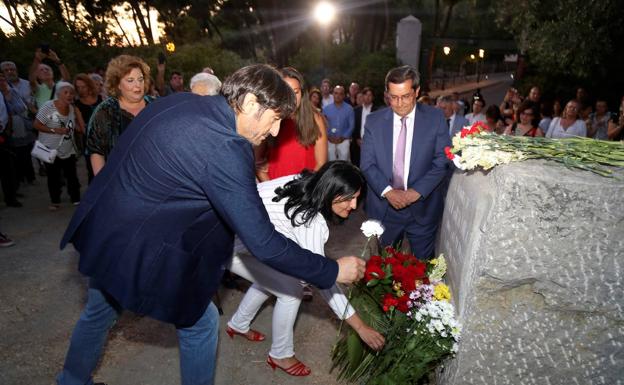 Carmelo durante el homenaje a Lorca. 