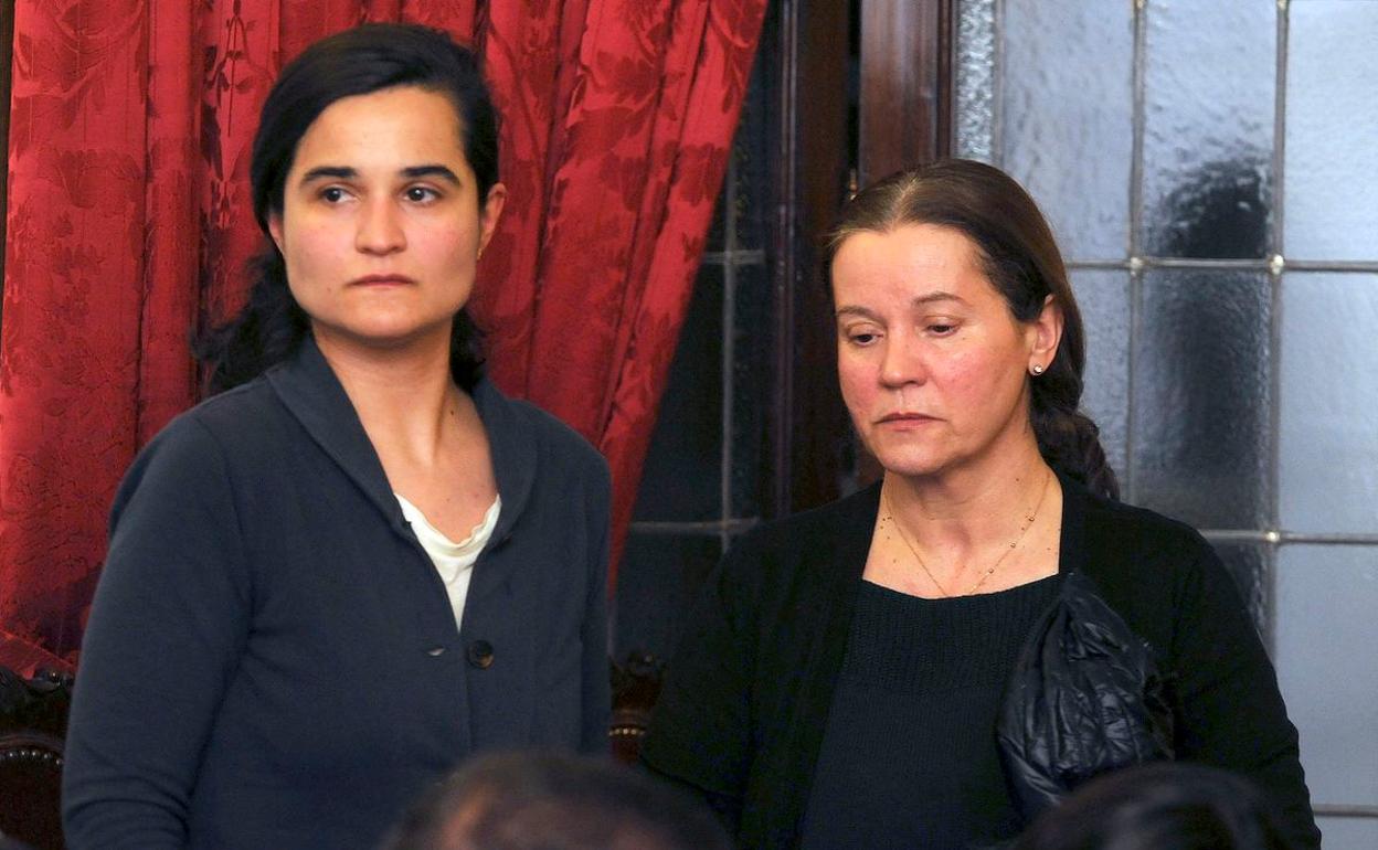 Triana y Montserrat, durante el juicio celebrado en la Audicencia Provincial de León.