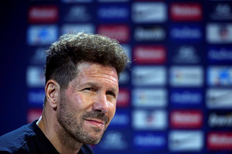 Simeone, en la rueda de prensa previa al partido contra el Leganés.