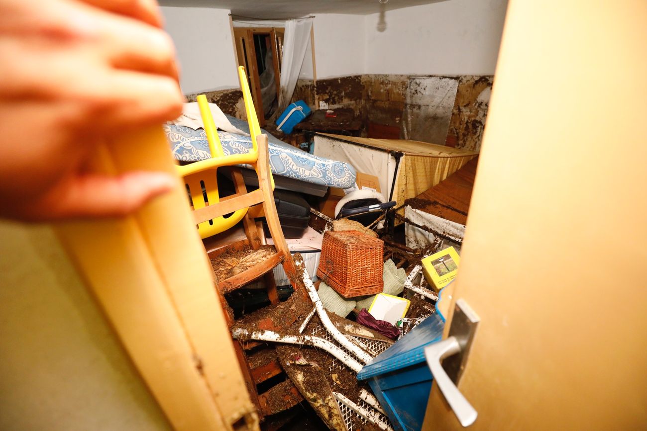 Imagen de la riada en Navas del Marqués.