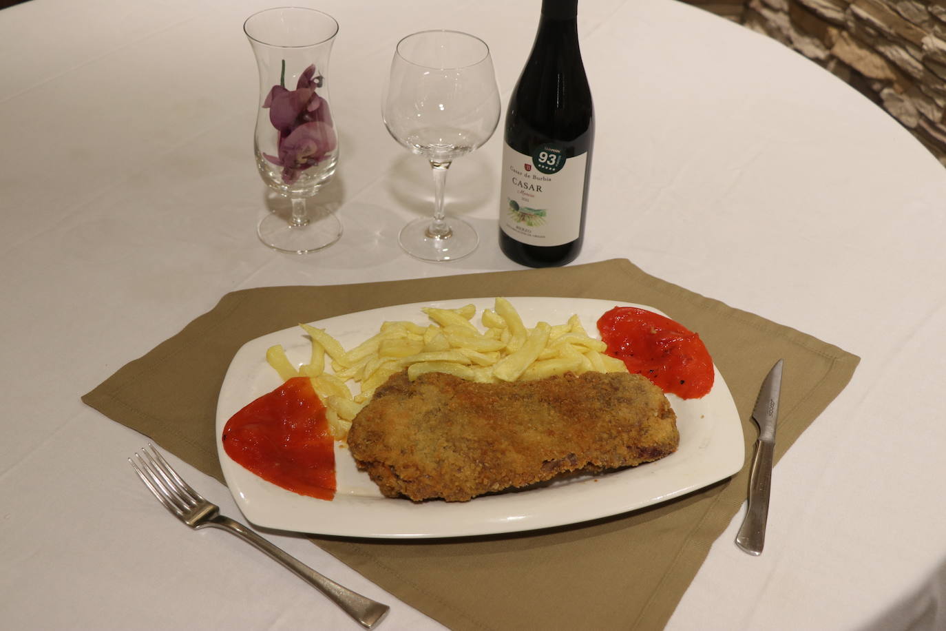 Imagen del chuletón de buey de este restaurante.