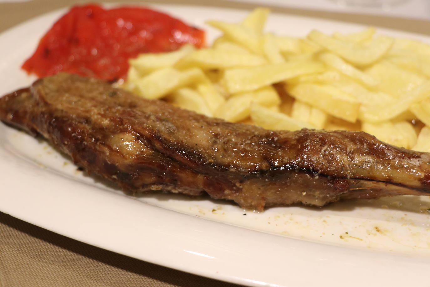 Imagen del chuletón de buey de este restaurante.