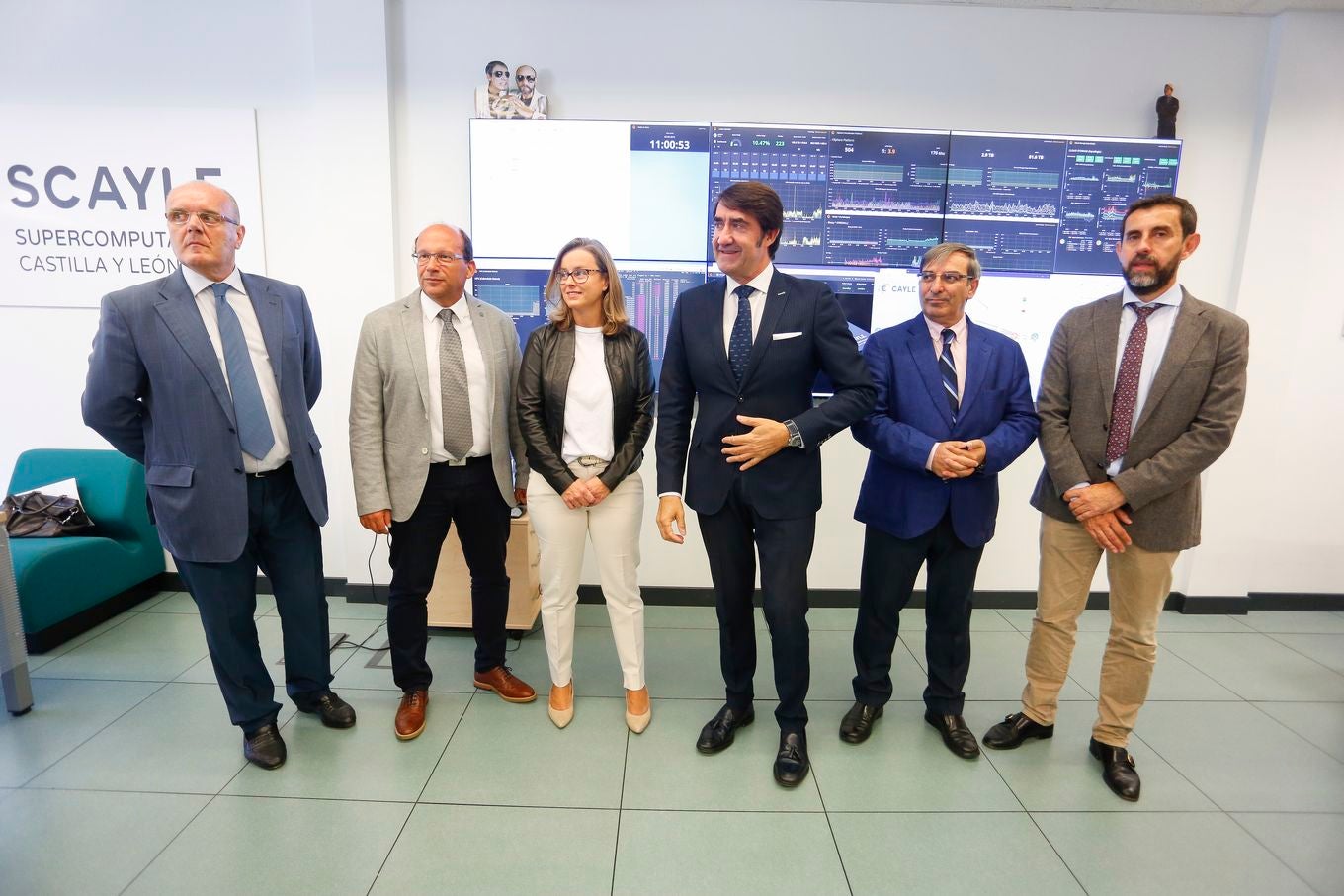 El consejero de Fomento y Medio Ambiente, durante la visita a Caléndula.