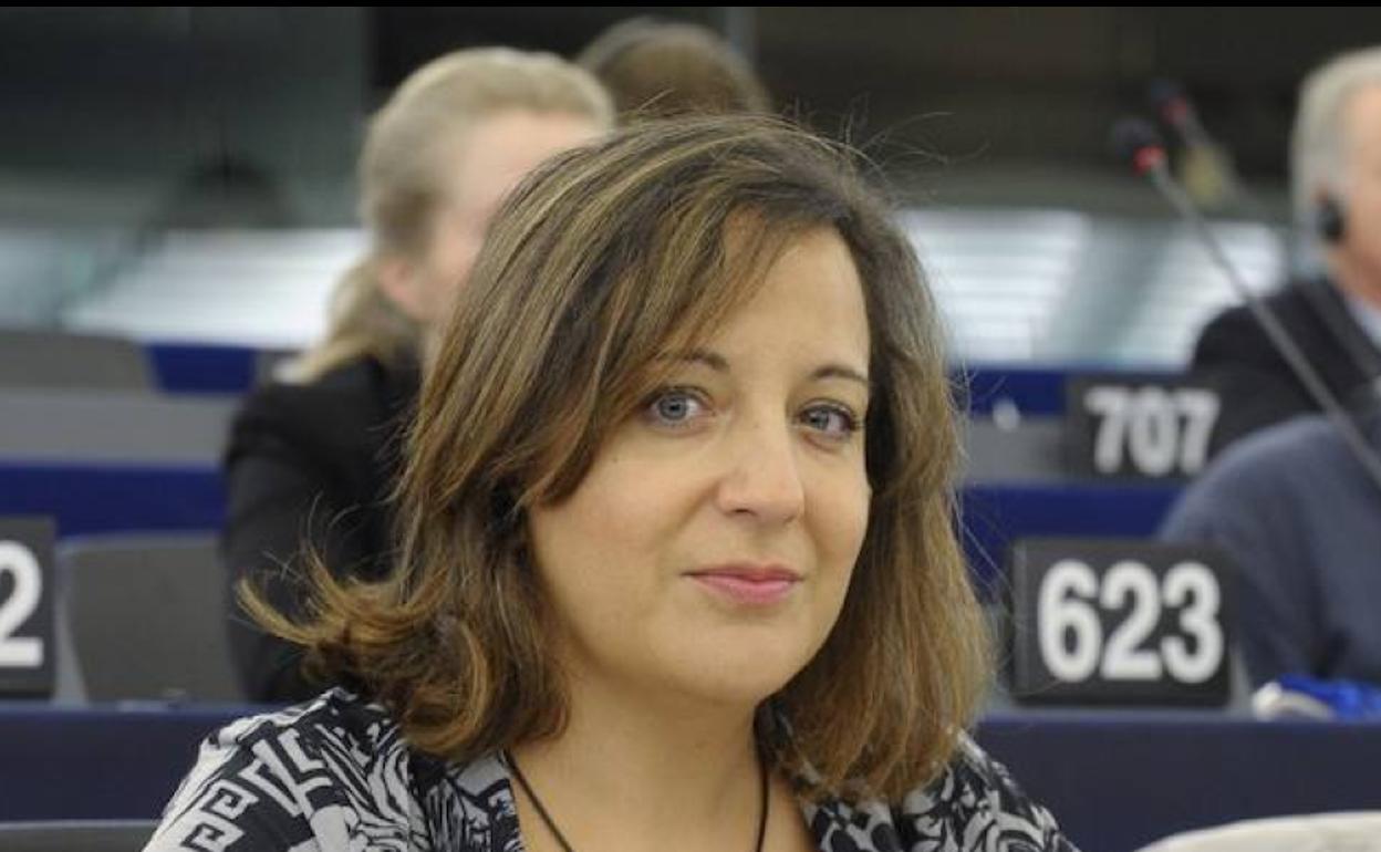 Iratxe García en el Parlamento Europeo. 