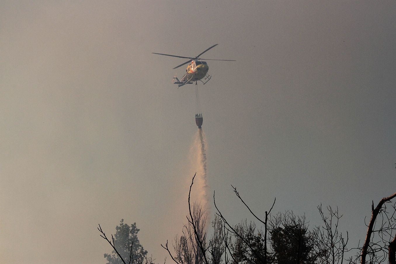 Imagen de los efectivos contraincendios trabajando en la zona.