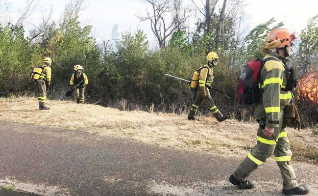 Galería. Imágenes del fuego en Santa Olaja.