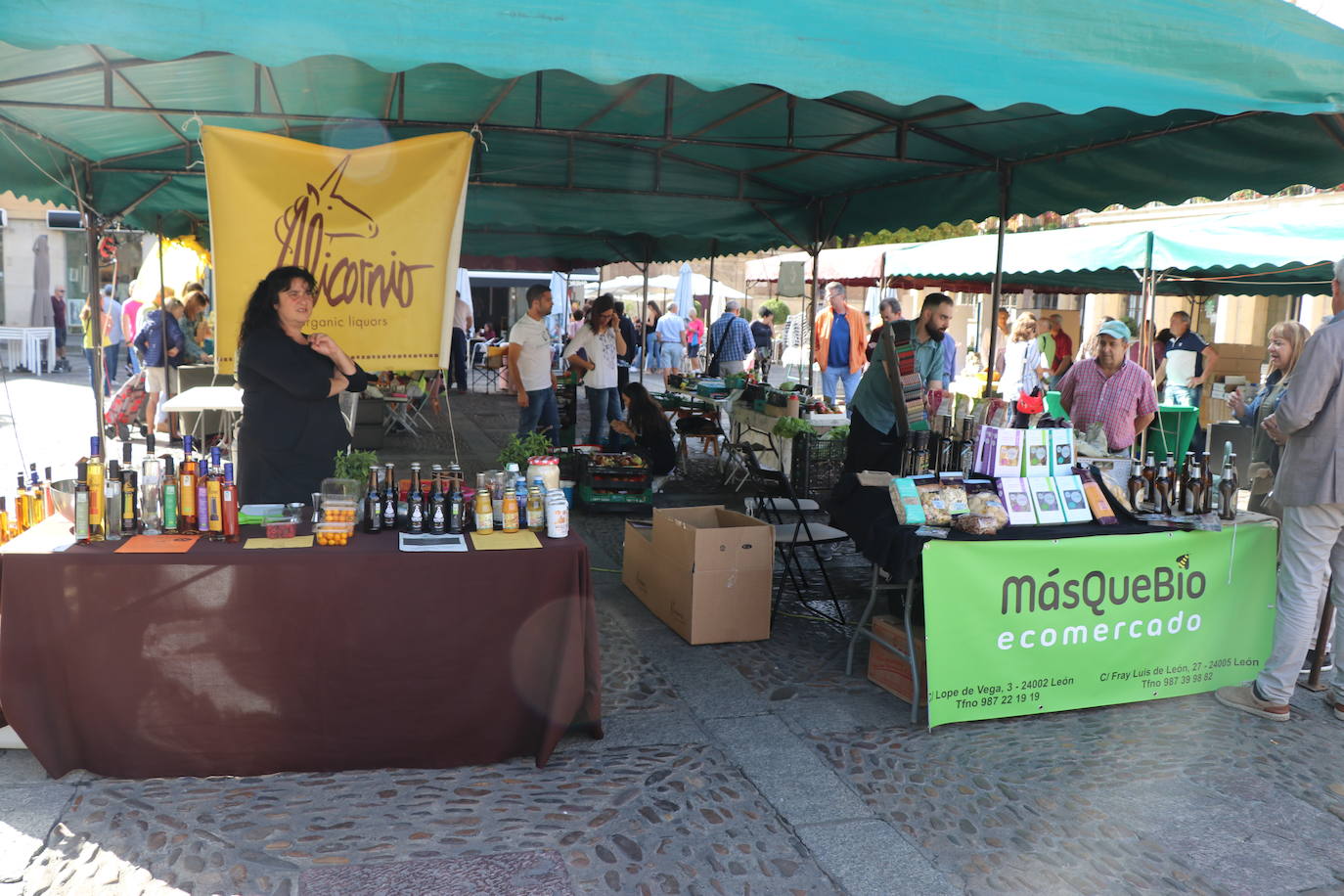 La I Feria Ecomercado 'Ciudad de León' quiere mostrar durante este sábado otra forma de consumir, muy relacionada con el desarrollo del mundo rural y una producción sostenible y artesanal.