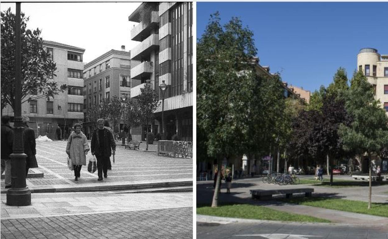 Plaza de Coca (izquierda) y Plaza de San Miguel (derecha), Valladolid.