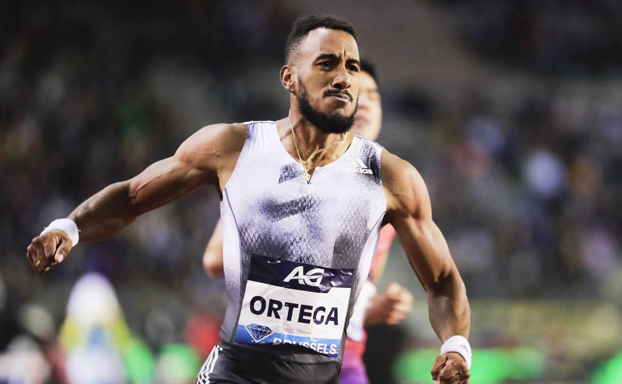 Orlando Ortega, durante la prueba de la Diamond League disputada a comienzos de septiembre en Bruselas. 