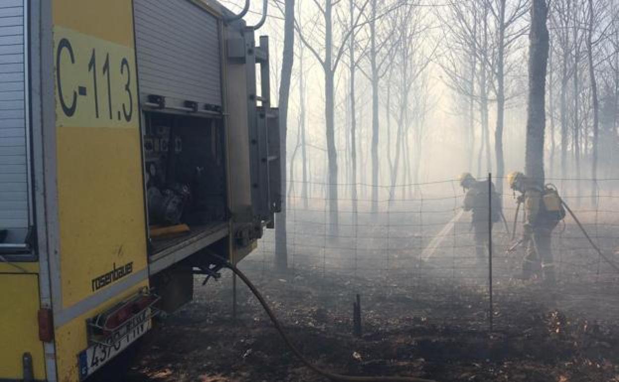 Controlado el incendio declarado en Villamartín de Don Sancho