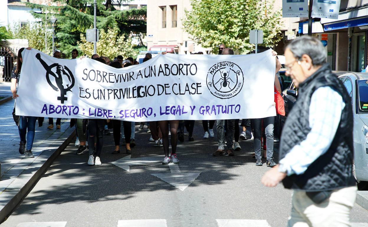 Manifestación por la despenalización del aborto.