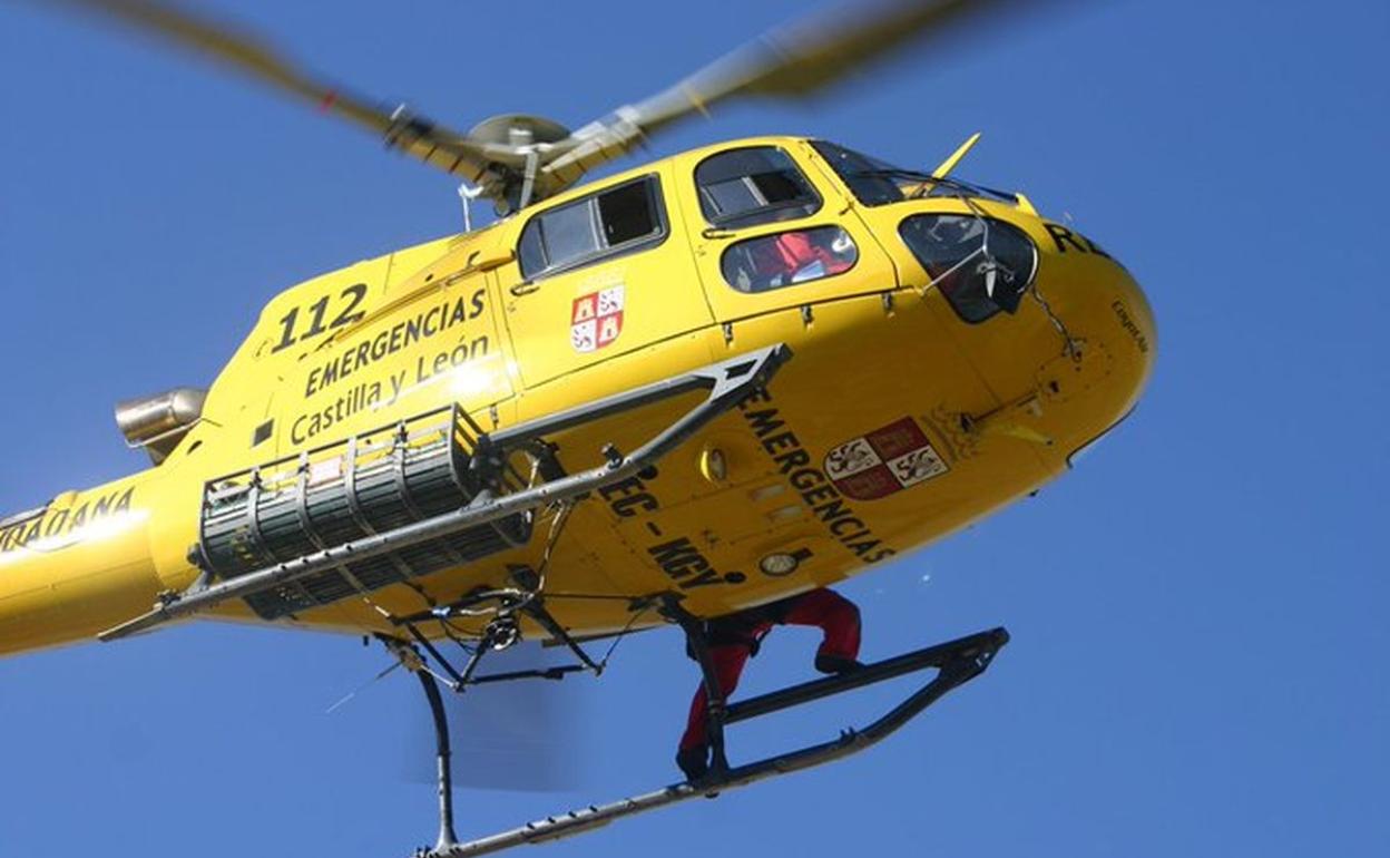 Helicóptero de emergencias 112.