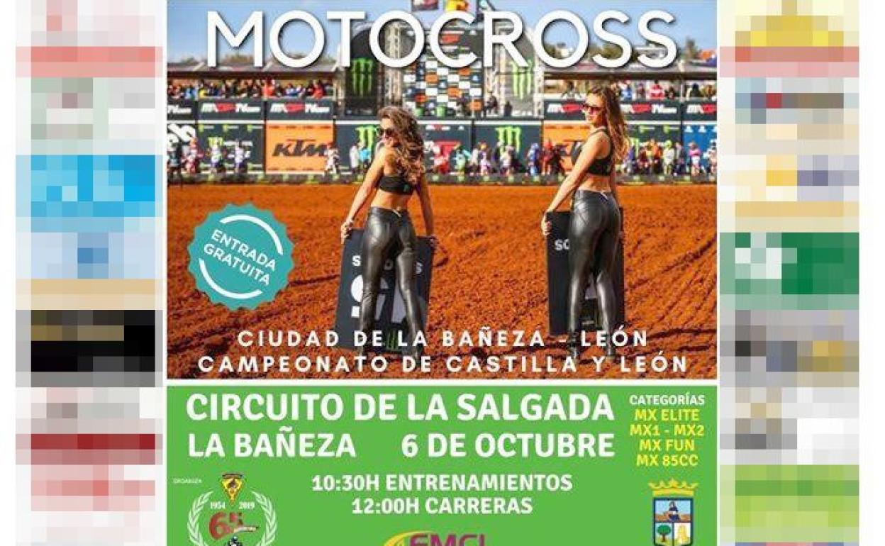 El polémico cartel de una prueba de motocross... sin motos y con mujeres