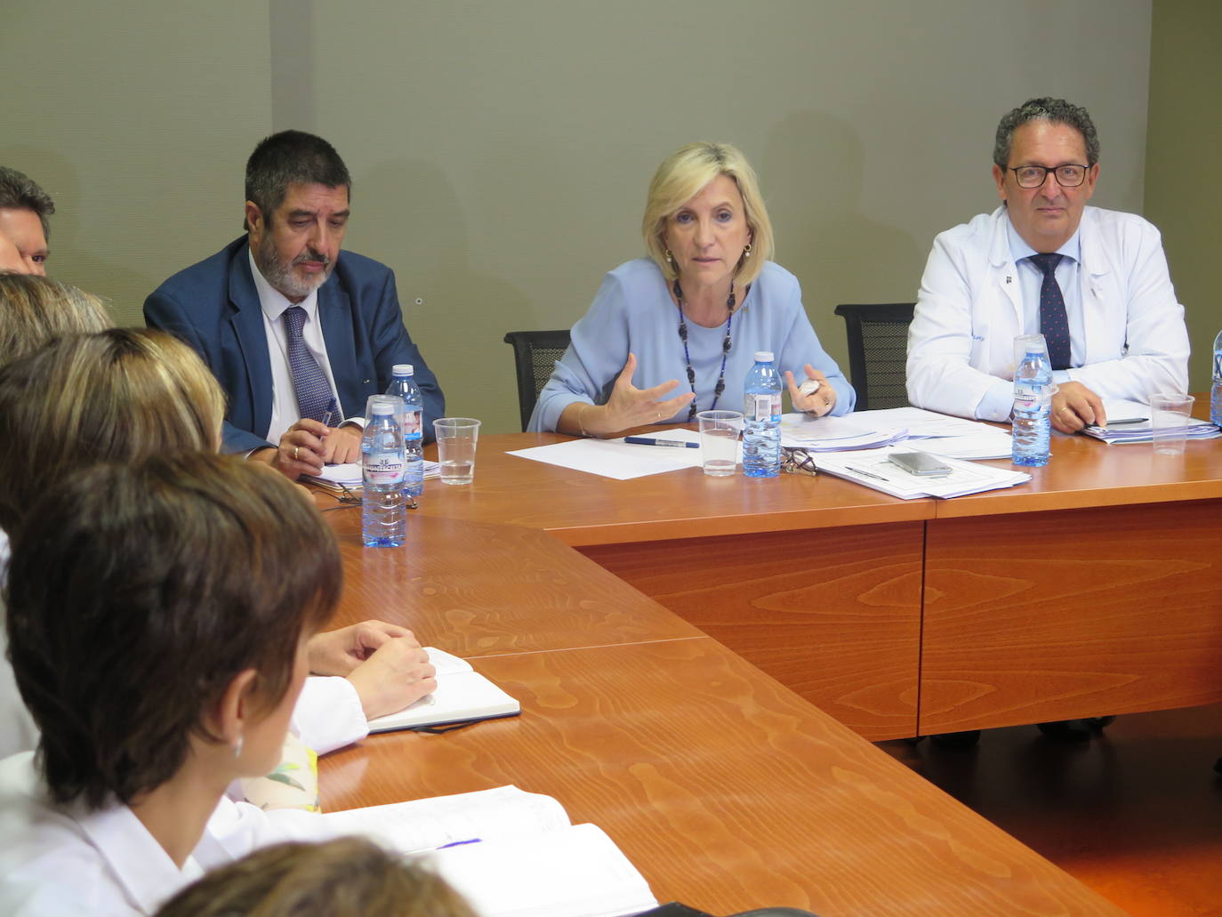 Fotos: La consejera de Sanidad se reúne con representantes del sector sanitario de León