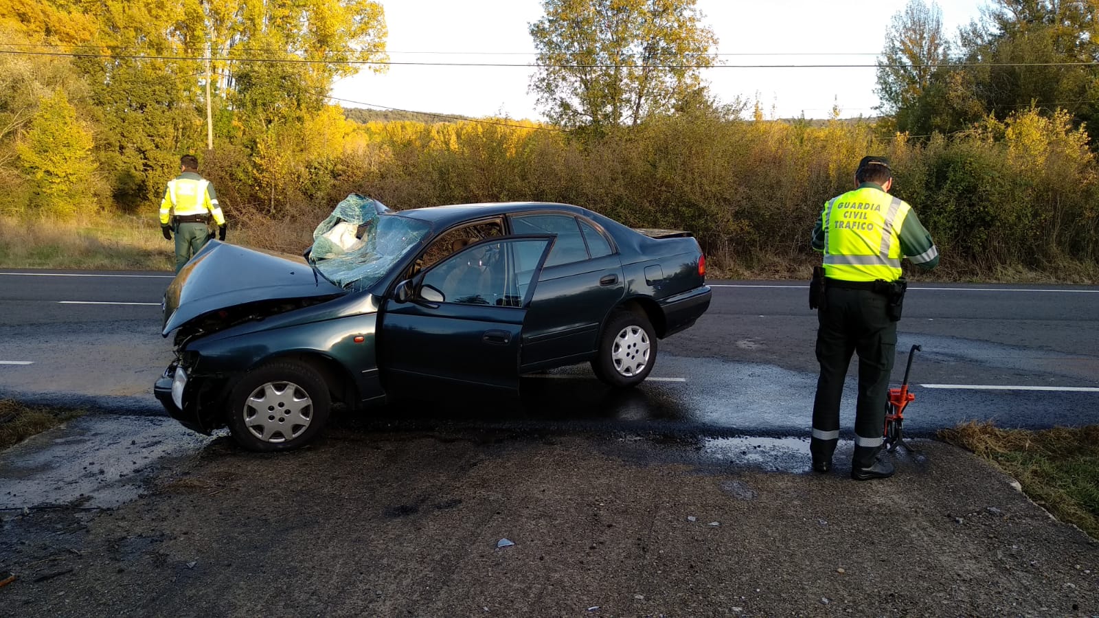 Dos personas han resultado heridas de gravedad tras una salida de vía del turismo en el que viajaban