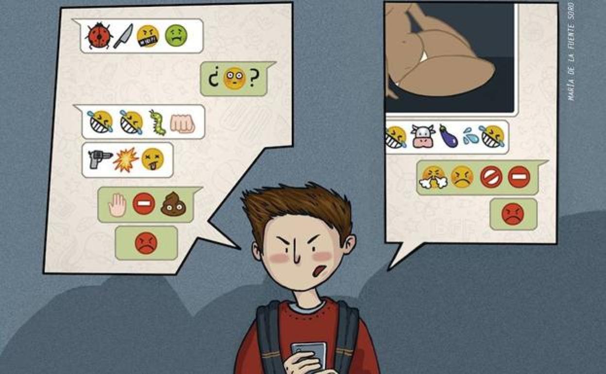 Imagen de una campaña contra el ciberacoso realizada por Cruz Roja.