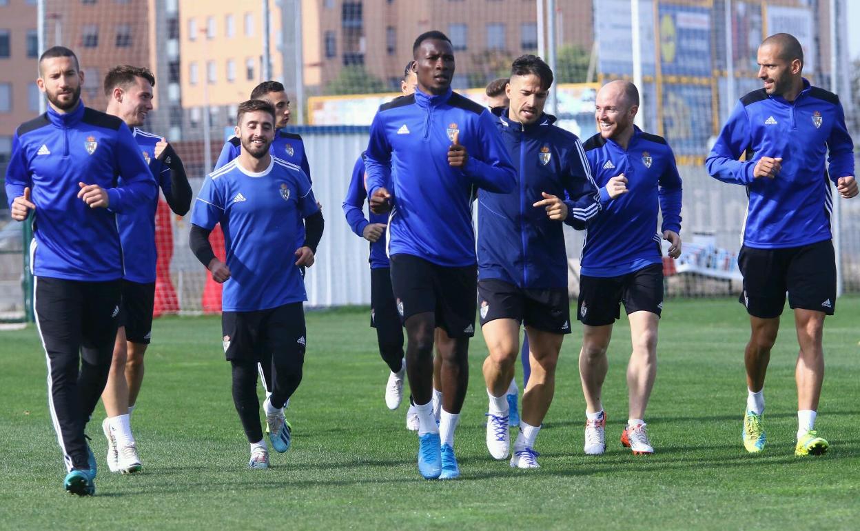 Un entrenamiento de la SD Ponferradina.