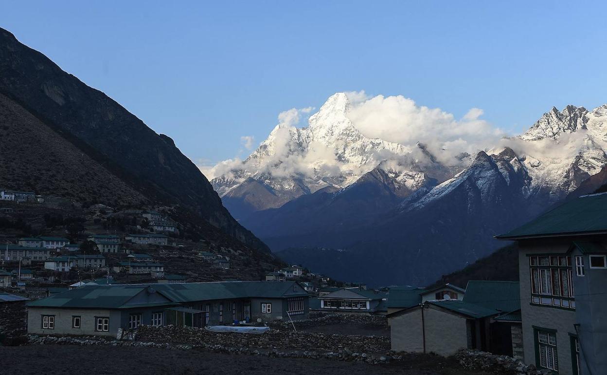 Una vista del Himalaya. 