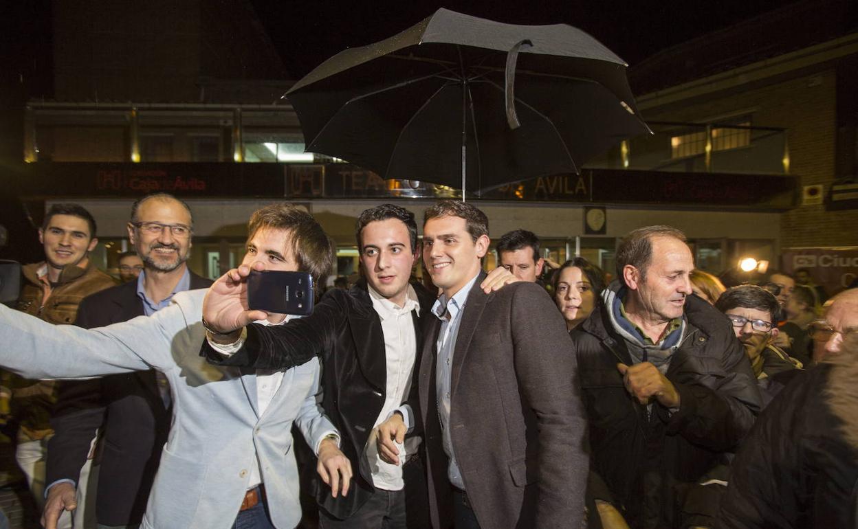 Albert Rivera, en un mitin en Ávila en 2015. 